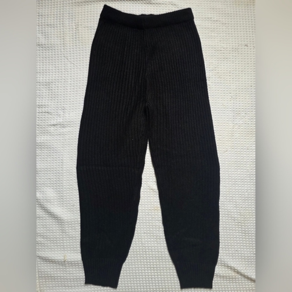 Black Knit Joggers